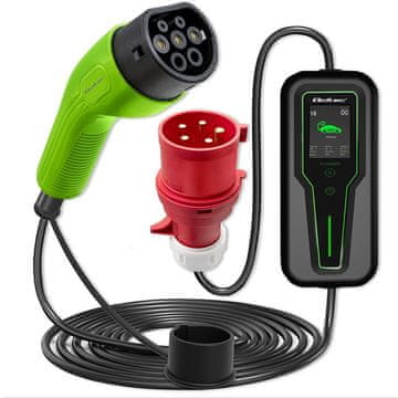 slomart Qoltec polnilnik za EV avtomobile 2v1 11kW 3 faze Tip 2, 5m