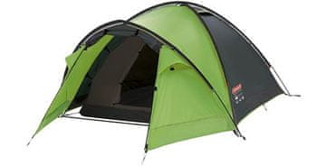 slomart Coleman Pingora 3 BlackOut Green šotor za 3 osebe, siva/zelena