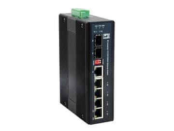 slomart LevelOne IES3400-8 industrijski Gigabitni stikalnik, 6 vrat, 1x SFP, -40°C do 75°C