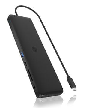 slomart ICY BOX IB-DK2116-C Docking Postaja USB-C, Črna