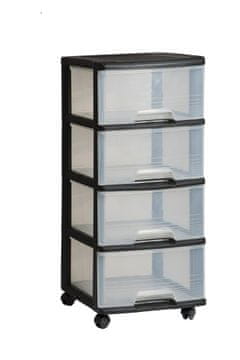 slomart Keter Organizator na kolesih 4x20L, večbarvni