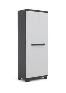 slomart Keter Linear Cabinet garažna omarica, 182x80x45 cm, siva