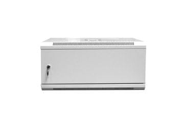 slomart Omara za omrežje 19" 4U 600x450 mm, s polnimi vrati, siva
