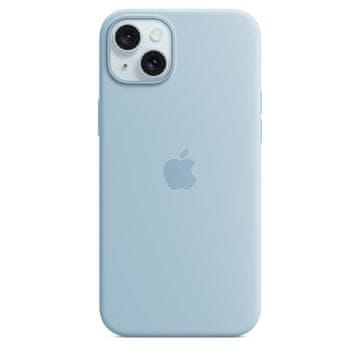 slomart Apple iPhone 15 Plus silikonski ovitek z MagSafe, svetlo moder