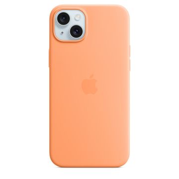 slomart Apple iPhone 15 Plus Silikonski ovitek z MagSafe - Orange Sorbet