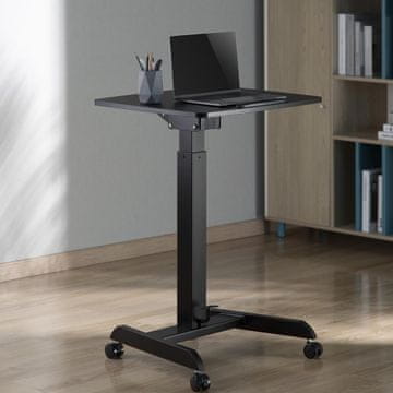 slomart Maclean MC-892B Stojalo za prenosnik, nastavljivo po višini do 113 cm, črno