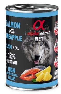 slomart ALPHA SPIRIT WET Losos z ananasom - mokra hrana za pse, 400 g