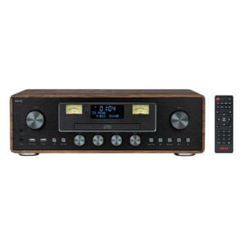 slomart AKAI AM-100 RHAPSODY stereo sistem 30W RMS, Bluetooth 5.0, DAB+/FM, CD/USB, AUX, bronasto črna