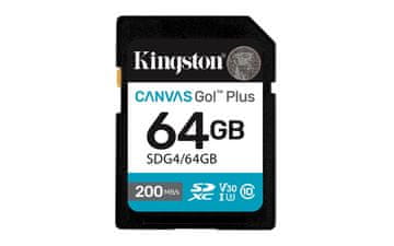 slomart Kingston Canvas Go! Plus 64 GB microSDXC kartica, UHS-I U3 V30
