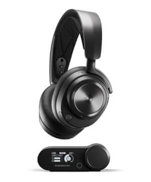 slomart SteelSeries Arctis Nova Pro X brezžične gaming slušalke, preklic šuma, črne