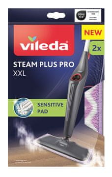 slomart Nadomestna glava za parni mop Vileda Steam Plus XXL Sensitive, mikrovlakna, bela/vijolična, 2 kosa
