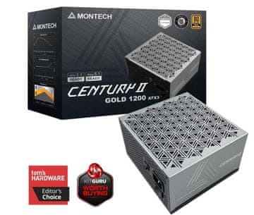 slomart MONTECH napajalnik Century II 1200W 80+ Platinum ATX 3.1