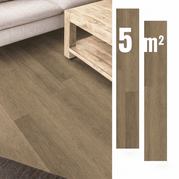 Nikcorp Samolepilne vinilne plošče rjave 5 m2, 36 kosov, vodoodporne vinilne deske z učinkom lesa za hitro prenovo tal, odporne na praske, dimenzije 91,44 x 15,24 cm, enostavna montaža brez lepila za dom