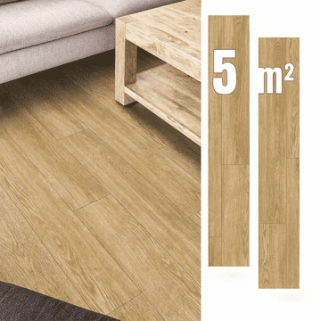 Nikcorp Samolepilne vinilne plošče rjave 5 m2, vodoodporne vinilne deske z učinkom lesa, komplet 36 kosov, dimenzije 91,44 x 15,24 cm, za hitro prenovo kuhinje, dnevne sobe ali kopalnice, enostavna montaža