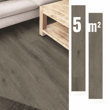 Nikcorp Samolepilne vinilne plošče temno rjave 5 m2, 36 kosov, vodoodporne vinilne deske z učinkom lesa za hitro prenovo tal, odporne na praske, dimenzije 91,44 x 15,24 cm, enostavna montaža brez lepila