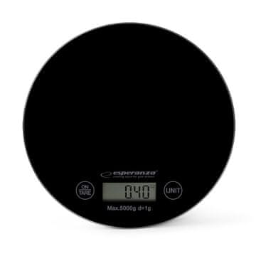 Esperanza Esperanza kuhinjska tehtnica EKS003K, črna, okrogla, elektronska
