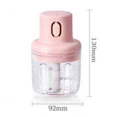 Northix Herberg HG-03176: Brezžični električni prenosni sekljalnik hrane - 250 ml