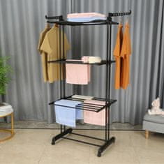 Northix Herzberg HG-8034BB: Premično stojalo za oblačila - črno
