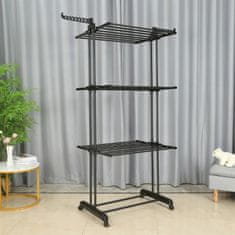 Northix Herzberg HG-8034BB: Premično stojalo za oblačila - črno