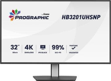 iiyama ProGraphic monitor, 4K UHD, 80 cm (31,5), 60 Hz (HB3201UHSNP-B1)