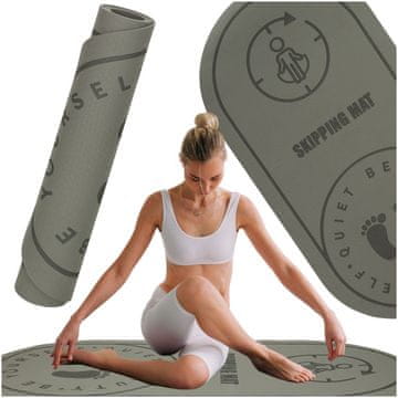 Northix Yoga jumping vadbena podloga zvočno izolirana protizdrsna 127x63x0,6 cm črna