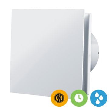 AKVAVENT Eleganten kopalniški ventilator s senzorjem vlage fi 100 mm z zaprtim zaslonom
