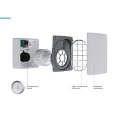 VENTS VENTS FANTOM TH – tih centrifugalni ventilator za kopalnico z dvohitrostnim delovanjem in senzorjem vlage
