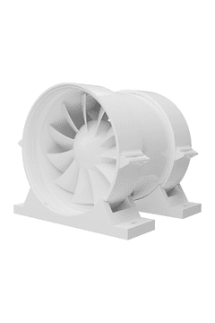 AKVAVENT PRO 5, Kanalski aksialni ventilator za dovod in odvod zraka s pritrdilnim kompletom BB D125