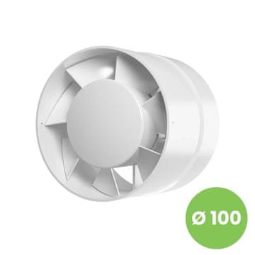 AKVAVENT Kompaktni cevni ventilator fi 100 mm iz ABS plastike, PROFIT 4