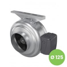 AKVAVENT Zmogljiv cevni radialni ventilator fi 125 za kakovostno prezračevanje, MARS GDF 125