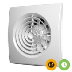 AKVAVENT Tihi ventilator za kopalnico fi 100 mm s senzerjem svetlobe, časovnikom in loputo, AURA 4C MR