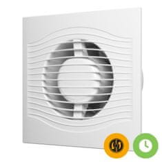 AKVAVENT Dober ventilator za kopalnico 125 mm s senzorjem svetlobe, časovnikom in loputo, SLIM 5C MR