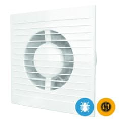 AKVAVENT Ugoden kopalniški ventilator fi 100 mm z mušjo mrežo in loputo, E 100 S C