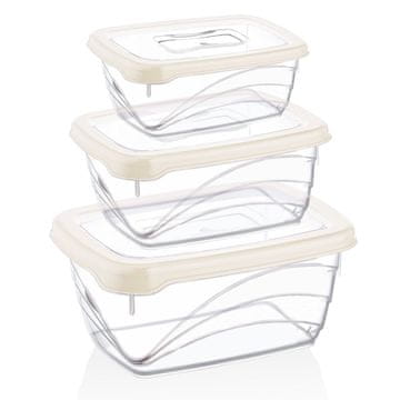 Northix Herzberg 3 Pieces Extra Deep Bio Saver Box Set Ivory