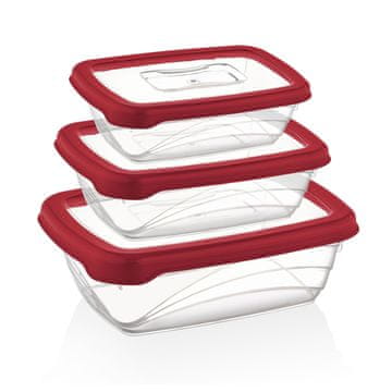 Northix Herzberg 3 Pieces Bio Saver Box Set Red