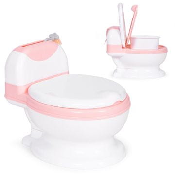 Northix WC kahlica s snemljivim vložkom s krtačo za otroke ECOTOYS