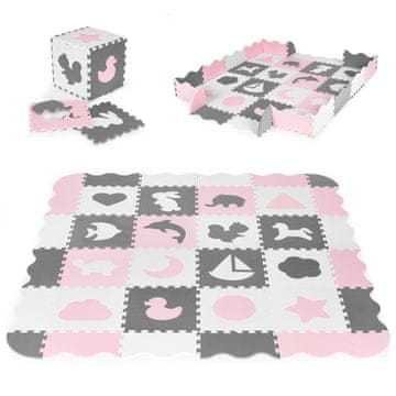 Northix Penasta podloga z ograjo puzzle suhi bazen 36 elementov ECOTOYS