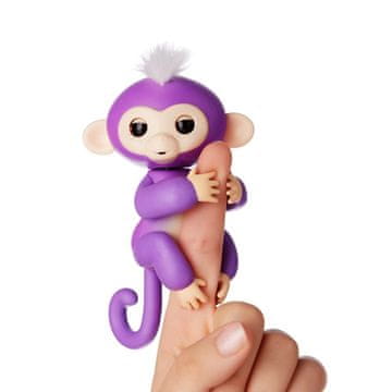 Northix Cenocco Finger Toy Happy Monkey Purple