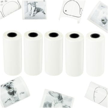 Northix Termo samolepilne papirne rolice za mini tiskalnik 5,7cmx4,5m 5 kosov