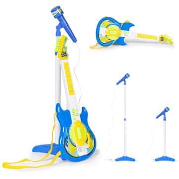 Northix Stojalo za mikrofon za električno kitaro za otroke mp3 - modro