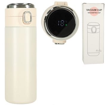 Northix Termo skodelica z ustnikom LED termovka 420ml bež