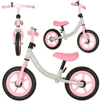 Northix Kros kolo Trike Fix Balance bele in roza barve