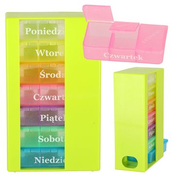Northix pillbox organizator posoda tedensko 7 dni stoji
