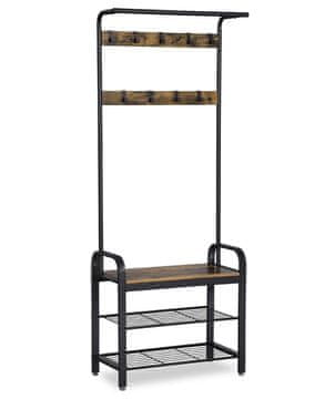 Northix Obešalnik, stojalo za oblačila, leseno stojalo za čevlje, LOFT