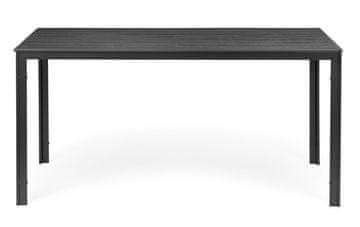 Northix Polywood 6-sedežna vrtna miza z vrtno garnituro, siva