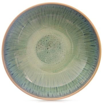 Northix Globok keramični jedilni krožnik, zelen, GLAZURA, 20,5 cm, 900 ml