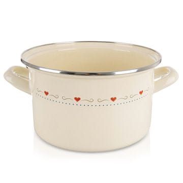 Northix Krem emajl lonček TONCA 20 cm, 3 l