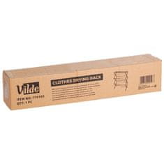 Northix Črno kovinsko navpično raztegljivo stojalo za perilo 44,5-75x37,5x105 cm