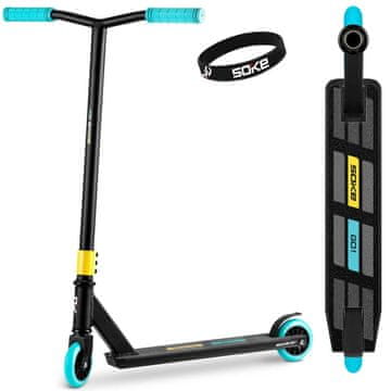 Northix SOKE POJDI! Stunt Scooter rumeno moder