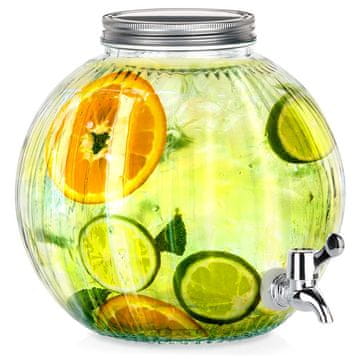 Northix Stekleni kozarec za pijačo s pipo 5,5 l